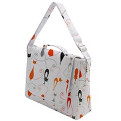 Cartoon Cat Seamless Pattern Graphic Box Up Messenger Bag