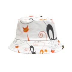 Cartoon Cat Seamless Pattern Graphic Inside Out Bucket Hat