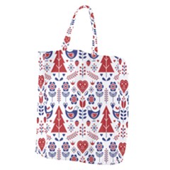 Scandinavian Folk Seamless Pattern Giant Grocery Tote by Jancukart