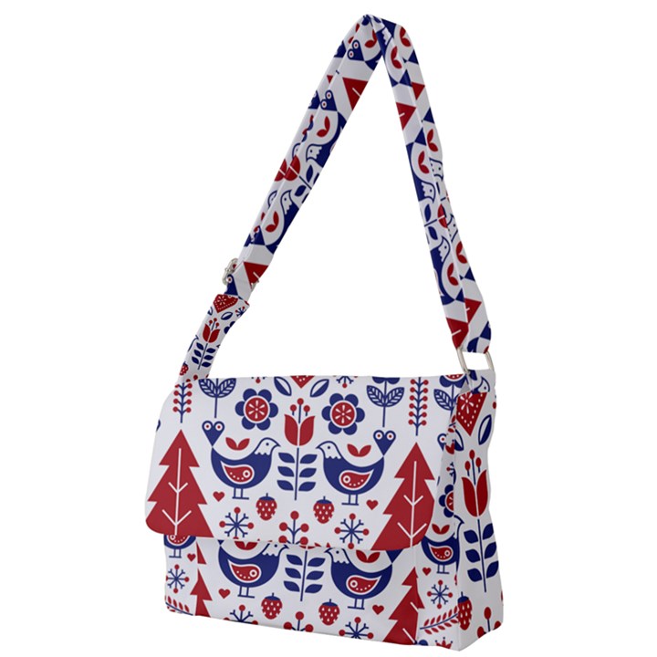 Scandinavian Folk Seamless Pattern Full Print Messenger Bag (S)