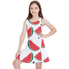 Watermelon Seamless Pattern Kids  Lightweight Sleeveless Dress by Jancukart