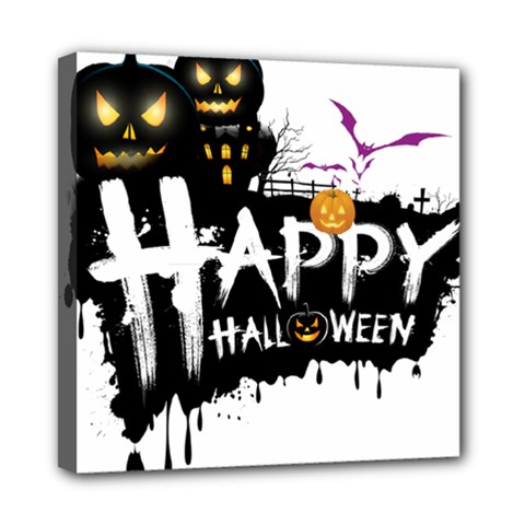 Happy Halloween Mini Canvas 8  X 8  (stretched) by Jancukart