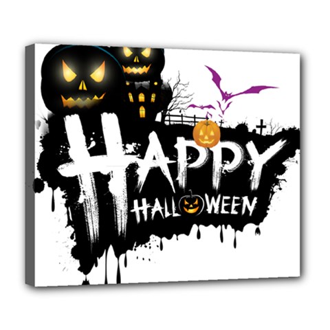 Happy Halloween Deluxe Canvas 24  X 20  (stretched) by Jancukart