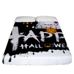 Happy Halloween Fitted Sheet (king Size) by Jancukart