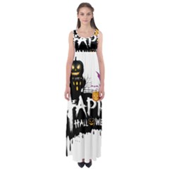 Happy Halloween Empire Waist Maxi Dress by Jancukart