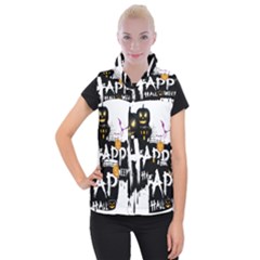 Happy Halloween Women s Button Up Vest by Jancukart