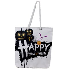 Happy Halloween Full Print Rope Handle Tote (large) by Jancukart