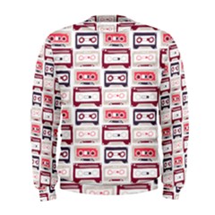 Cassettes Seamless Pattern Men s Sweatshirt