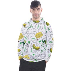 Hamburger With Fruits Seamless Pattern Men s Pullover Hoodie