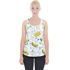 Hamburger With Fruits Seamless Pattern Piece Up Tank Top