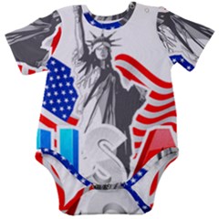 New York City Holiday United States Usa Baby Short Sleeve Onesie Bodysuit by Jancukart