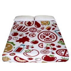 Pizza Seamless Pattern Background Fitted Sheet (california King Size)