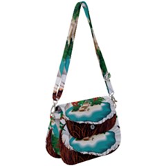 Coconut And Holiday Beach Food Saddle Handbag