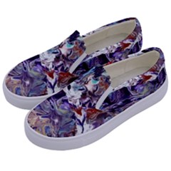 Abstract Cross Currents Kids  Canvas Slip Ons by kaleidomarblingart