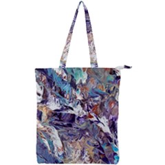 Abstract Cross Currents Double Zip Up Tote Bag by kaleidomarblingart