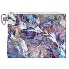 Abstract Cross Currents Canvas Cosmetic Bag (xxl) by kaleidomarblingart