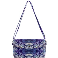 Amethyst Repeats Removable Strap Clutch Bag by kaleidomarblingart