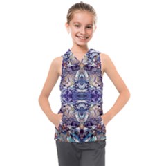 Amethyst Repeats Kids  Sleeveless Hoodie by kaleidomarblingart