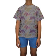 Pattern-tsit Kids  Short Sleeve Swimwear by Gohar