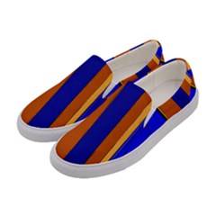 Abstract Blue And Orange 930 Women s Canvas Slip Ons by KorokStudios