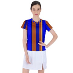 Abstract Blue And Orange 930 Women s Sports Top by KorokStudios