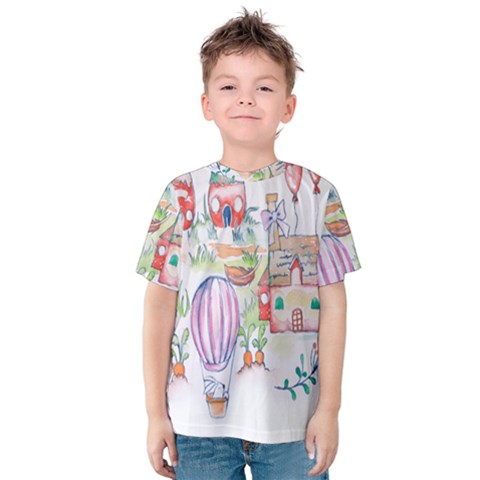 Easter Village  Kids  Cotton Tee by ConteMonfrey