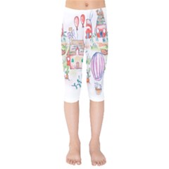 Easter Village  Kids  Capri Leggings  by ConteMonfrey