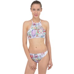 Easter Village  Racer Front Bikini Set by ConteMonfrey