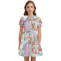 Easter Village  Kids  Bow Tie Puff Sleeve Dress by ConteMonfrey