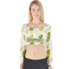 Easter Green Eggs  Long Sleeve Crop Top by ConteMonfrey