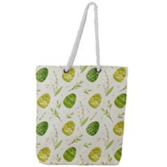 Easter Green Eggs  Full Print Rope Handle Tote (large) by ConteMonfrey