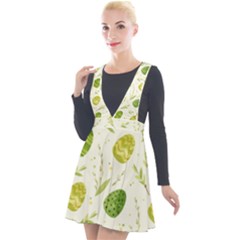 Easter Green Eggs  Plunge Pinafore Velour Dress by ConteMonfrey