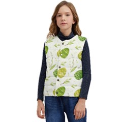 Easter Green Eggs  Kid s Short Button Up Puffer Vest	 by ConteMonfrey