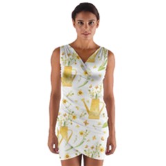 Easter Garden   Wrap Front Bodycon Dress by ConteMonfrey