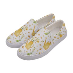 Easter Garden   Women s Canvas Slip Ons by ConteMonfrey