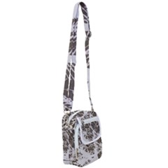 Botanical Motif Drawing Design Shoulder Strap Belt Bag