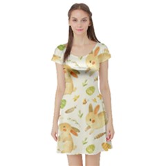 Cute Rabbits - Easter Spirit  Short Sleeve Skater Dress by ConteMonfrey