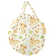 Cute Rabbits - Easter Spirit  Giant Round Zipper Tote by ConteMonfrey