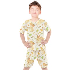 Cute Rabbits - Easter Spirit  Kids  Tee And Shorts Set by ConteMonfrey