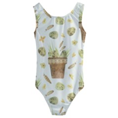 Plant Pot Easter Kids  Cut-out Back One Piece Swimsuit by ConteMonfrey