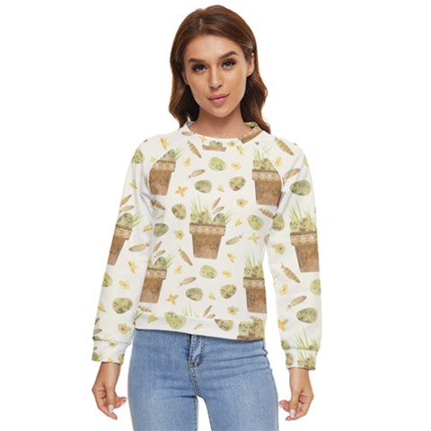 Plant Pot Easter Women s Long Sleeve Raglan Tee by ConteMonfrey