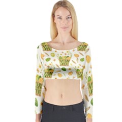 Easter Eggs   Long Sleeve Crop Top by ConteMonfrey