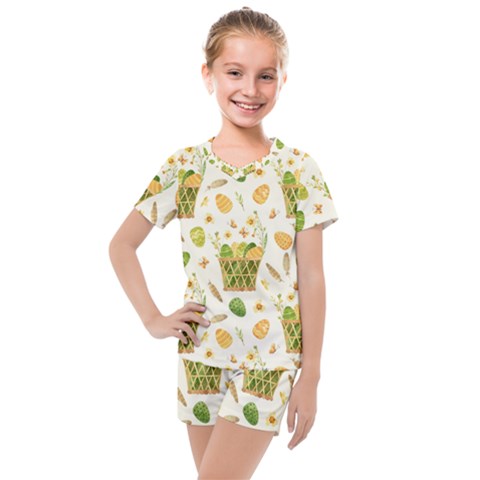 Easter Eggs   Kids  Mesh Tee And Shorts Set by ConteMonfrey