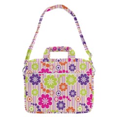 Multicolored Floral Wallpaper Pattern Background Texture Surface Macbook Pro 13  Shoulder Laptop Bag 