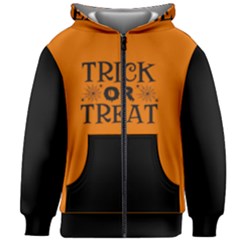 Trick Or Treat Kids  Zipper Hoodie Without Drawstring by ConteMonfrey