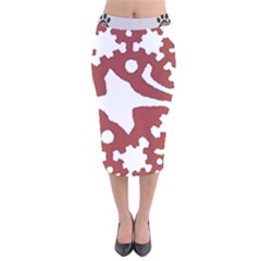 IM Fourth Dimension INSTAFOREX Velvet Midi Pencil Skirt