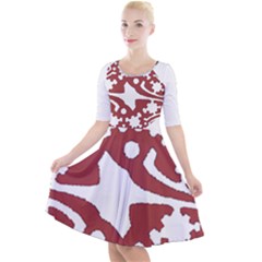 IM Fourth Dimension INSTAFOREX Quarter Sleeve A-Line Dress