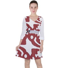 IM Fourth Dimension INSTAFOREX Quarter Sleeve Ruffle Waist Dress