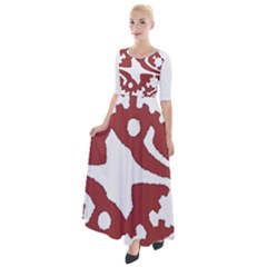 IM Fourth Dimension INSTAFOREX Half Sleeves Maxi Dress