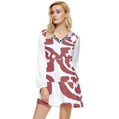 IM Fourth Dimension INSTAFOREX Tiered Long Sleeve Mini Dress